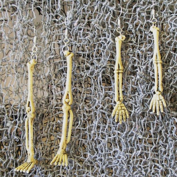 COPY - Skeleton Legs & Arms Halloween Dichotomized Earrings Set of 2 Handcrafte… - Picture 1 of 9